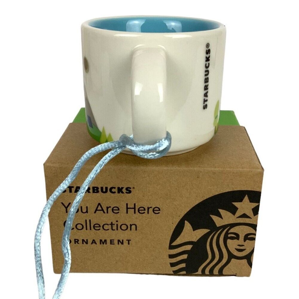 Starbucks Denver Mini Coffee Cup Christmas Ornament 2 Oz You Are Here Collection - Picture 4 of 7